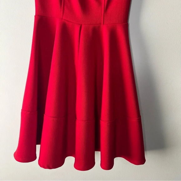 Lulu’s Red sleeveless v-neck dress zipper on back size XS Short Mini Homecoming - Picture 3 of 8